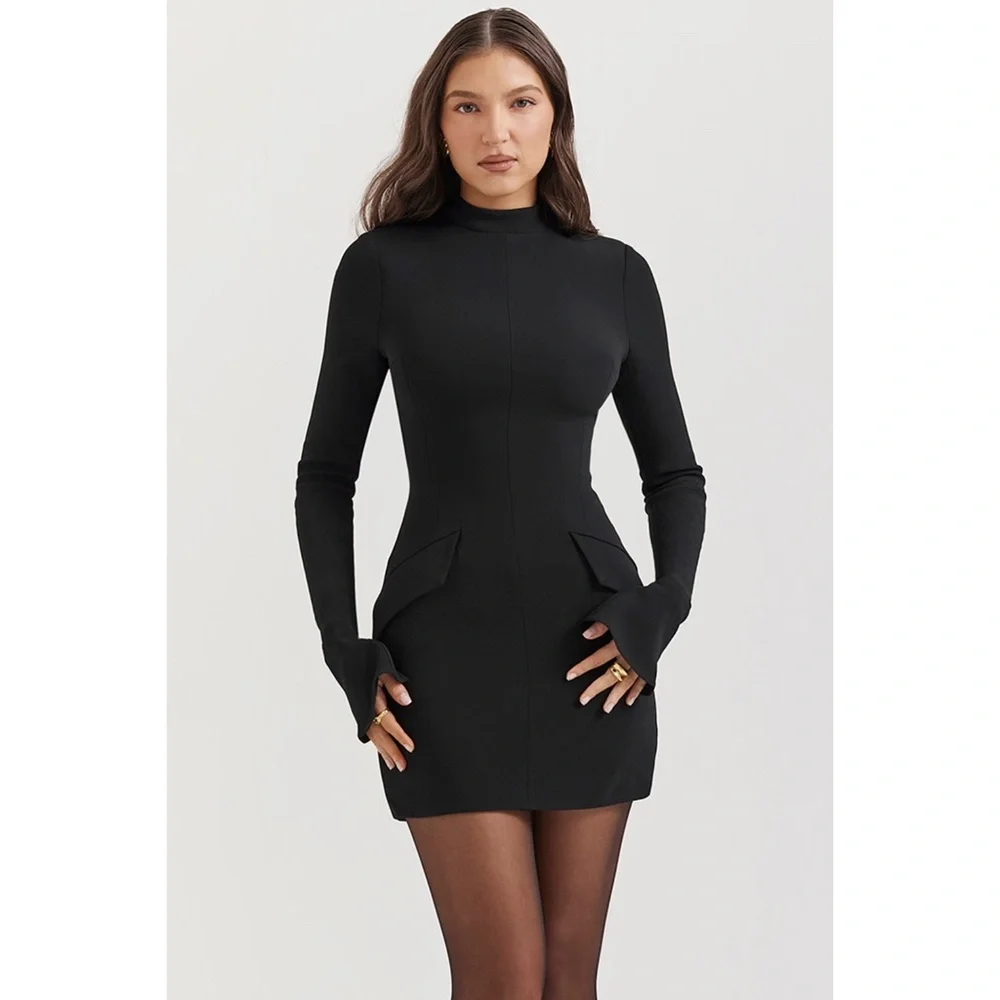 House of CB Mahalia Mini Dress in Black, Sz S - Picture 2 of 11